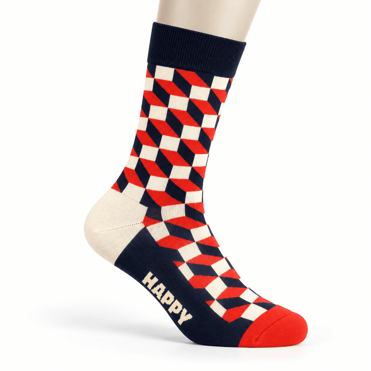 Happy Cube Crew Socks