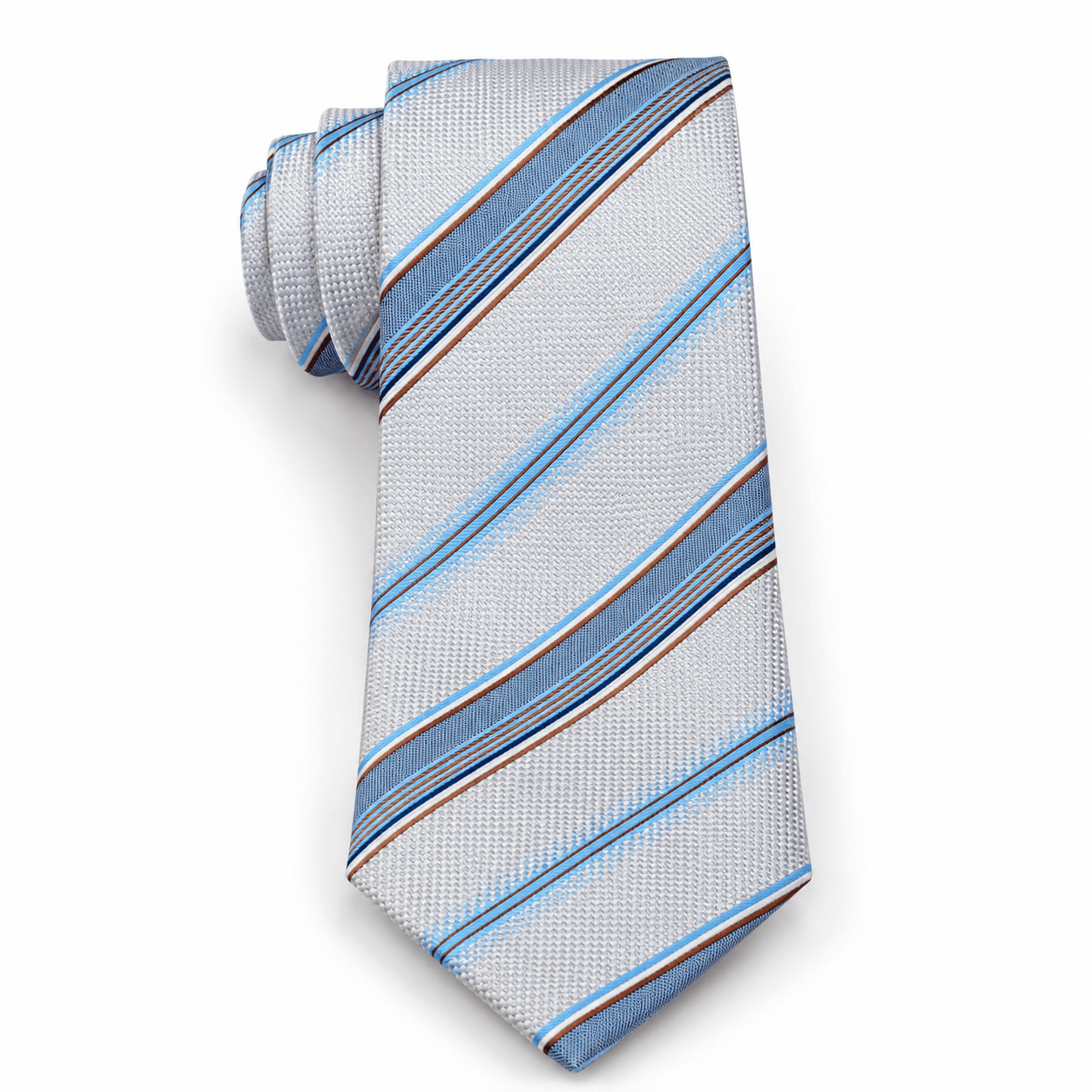 Silver Striped Necktie